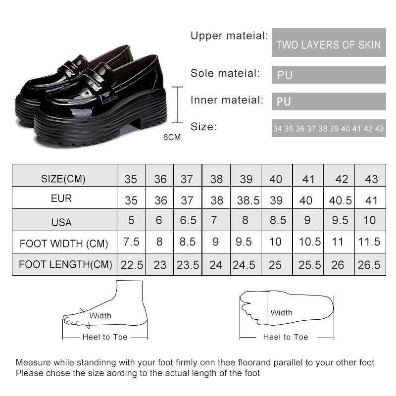 Loafers Shoes Women Platform 2023 Spring New Genuine Leather Women Shoes British Style Thick Bottom Fashion Slip-on Girl Shoes
