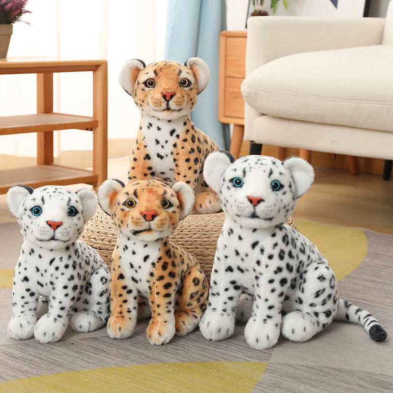 

Милые плюшевые игрушки лев леопард Милая имитация Куклы Мягкие настоящие животные игрушки для детей Декор подарок