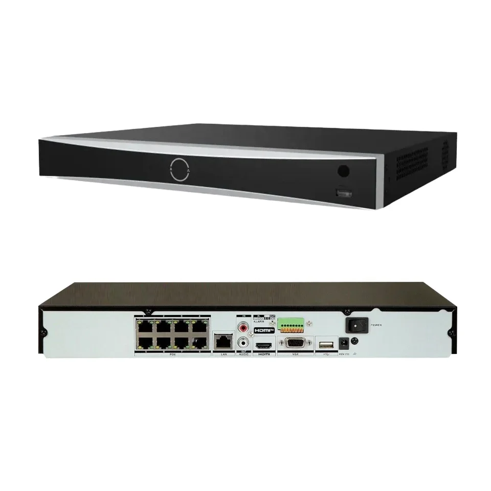 Оригинальный HIK 8MP 8-канальный 4K AcuSense NVR DS-7608NXI-K2/8 P CCTV IP-видеорегистратор с 8 PoE