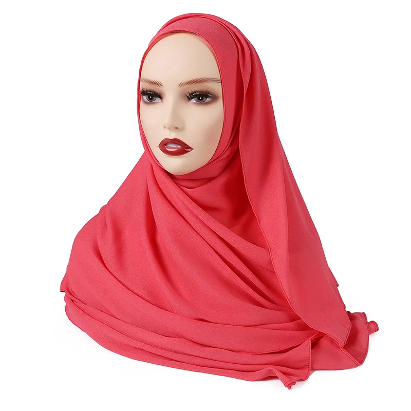 

High Quality Crinkle Chiffon Hijab Scarf Shawls Ladies Muslim Fashion Plain Wraps Headband Long Scarves/scarf 175*70cm
