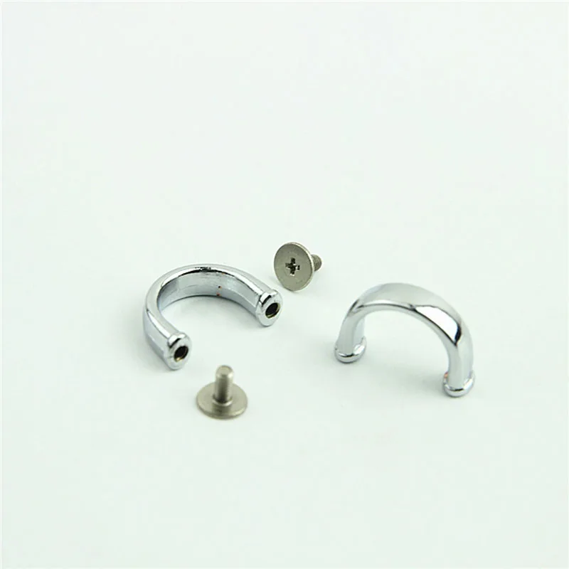 50Pcs 13mm Mini Metal Bag Arch Bridge Flat D Ring Buckle Strap Hook DIY Handbag Hardware Belt Leather Repair Accessories