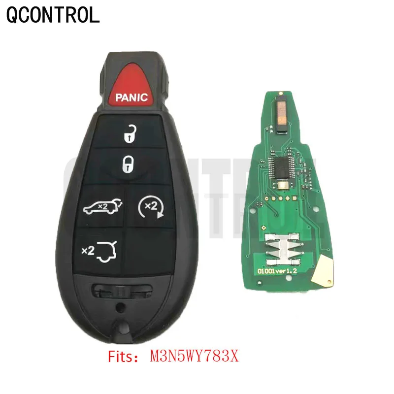 

QCONTROL Автомобильный Дистанционный смарт-ключ M3N5WY783X 433 МГц для DODGE Charger Challenger Journey Durango Grand Caravan ID46 (7941) чип