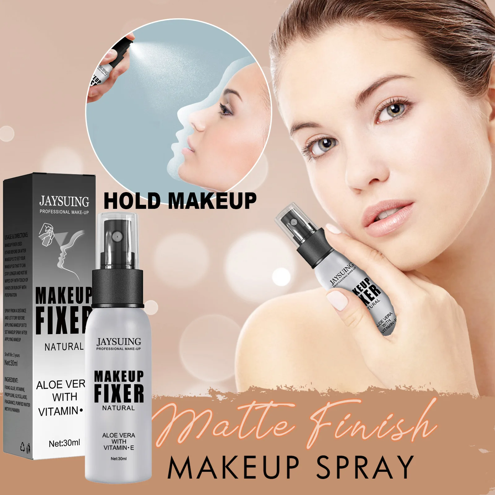 

Makeup Setting Spray Moisturizing Lotion Hydrate Long-lasting Make Up Oil Control Natural Matte Refreshing Quick Fixer Cosmetics