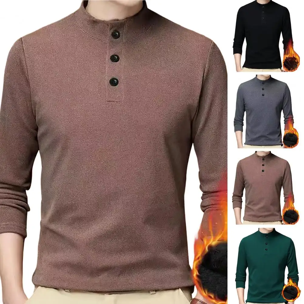 

Мужской флисовый свитшот с длинным рукавом, на пуговицах