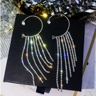 Клипса KOSE женская с длинными полностью алмазными кисточками, характерный зажим без проколов холодной и пресной воды