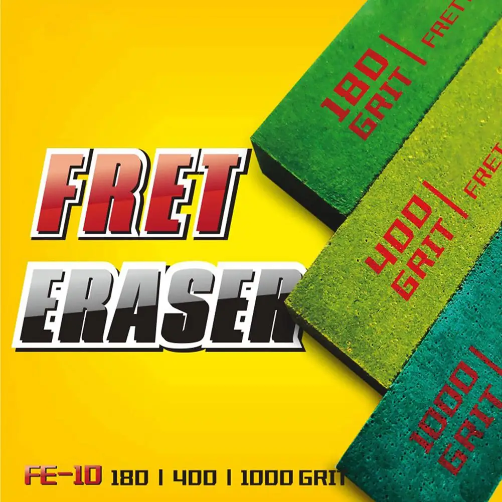 

3 PCs Fret Polishing Erasers String Polishing Abrasive Rubber Blocks Guitar Musical Instrument Rust Remover Brush Fret Erasers