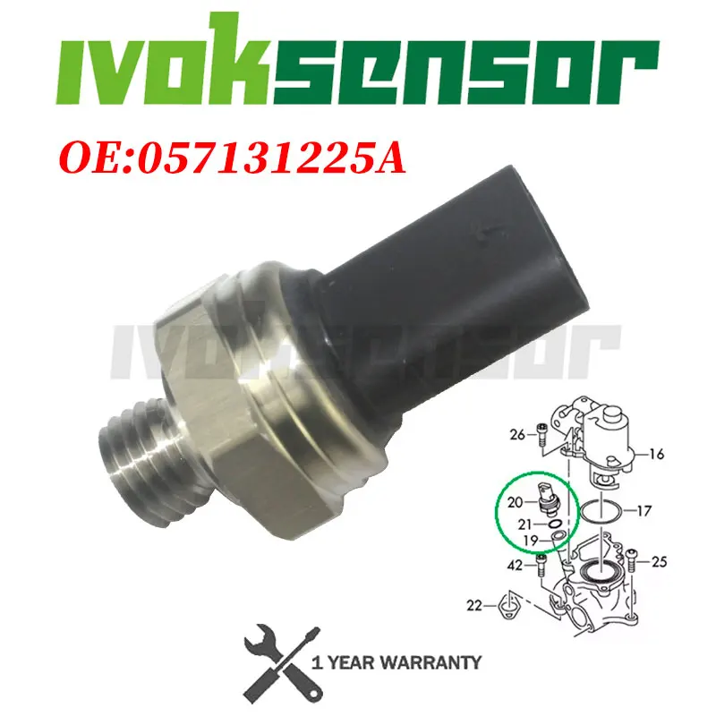 

Новый датчик давления топлива для Audi A6 A7 A8 Q5 Q7 4H Touareg 057131225 A, 51CP19-01, 057 131 225 А