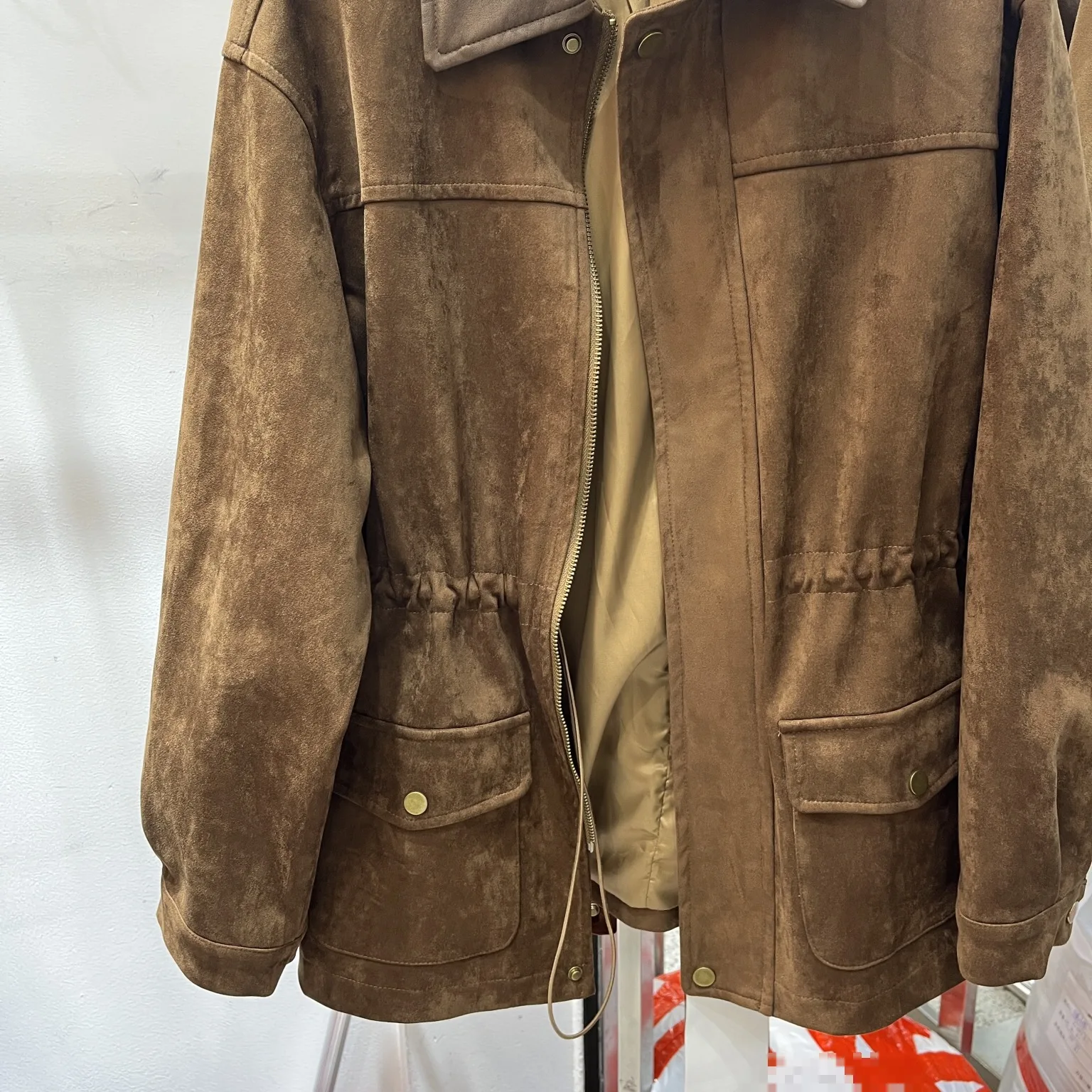 Осенняя одежда SuperAen 2024 новинка свободный тренчкот в стиле ретро на молнии с