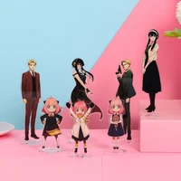 anime spy family action figures anya loid yor character spy family acrylic stand models plate desk decor standing sign fans gift