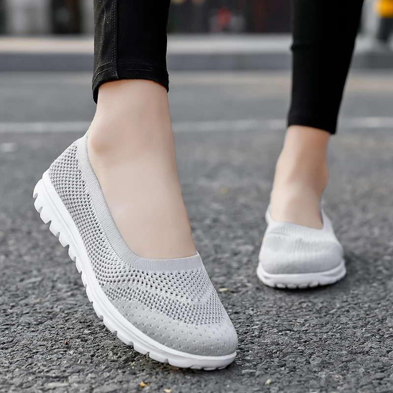 

Woman Running Shoes Summer Breathable Sport Sneakers for Girls Boat Flats Lady Tennis Femme Black Mesh Training Trainers