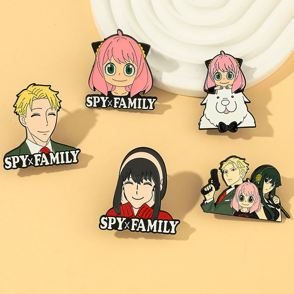 

SPY x Family Lapel Pins Anya Yor Twilight Loid Forger Bond Costume Enamel Brooch Badge Anime Jewelry for Friend Accessories Gift