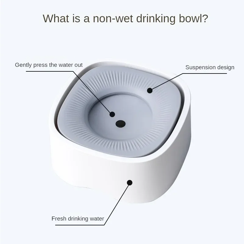 Миска для путешествий без проливания медленная поилка/диспенсер собак кошек 1 2 л