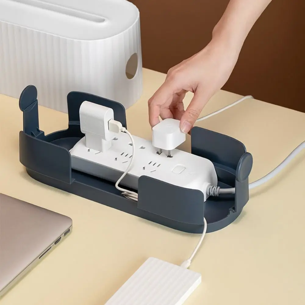 

Power Line Wire Household Stripe Office Desktop Cable Storage Case Socket Storage Box Patch Panel