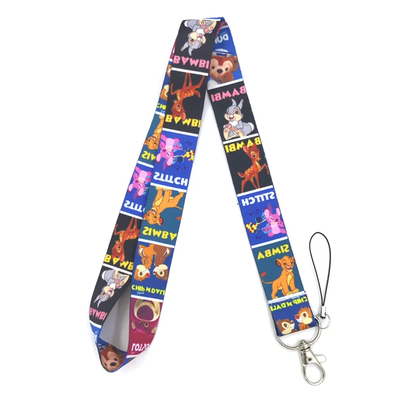 

Toy Story Lotso Lanyard Keys Phone Holder Funny Neck Strap With Keyring ID Card DIY Animal webbings ribbons Hang Rope