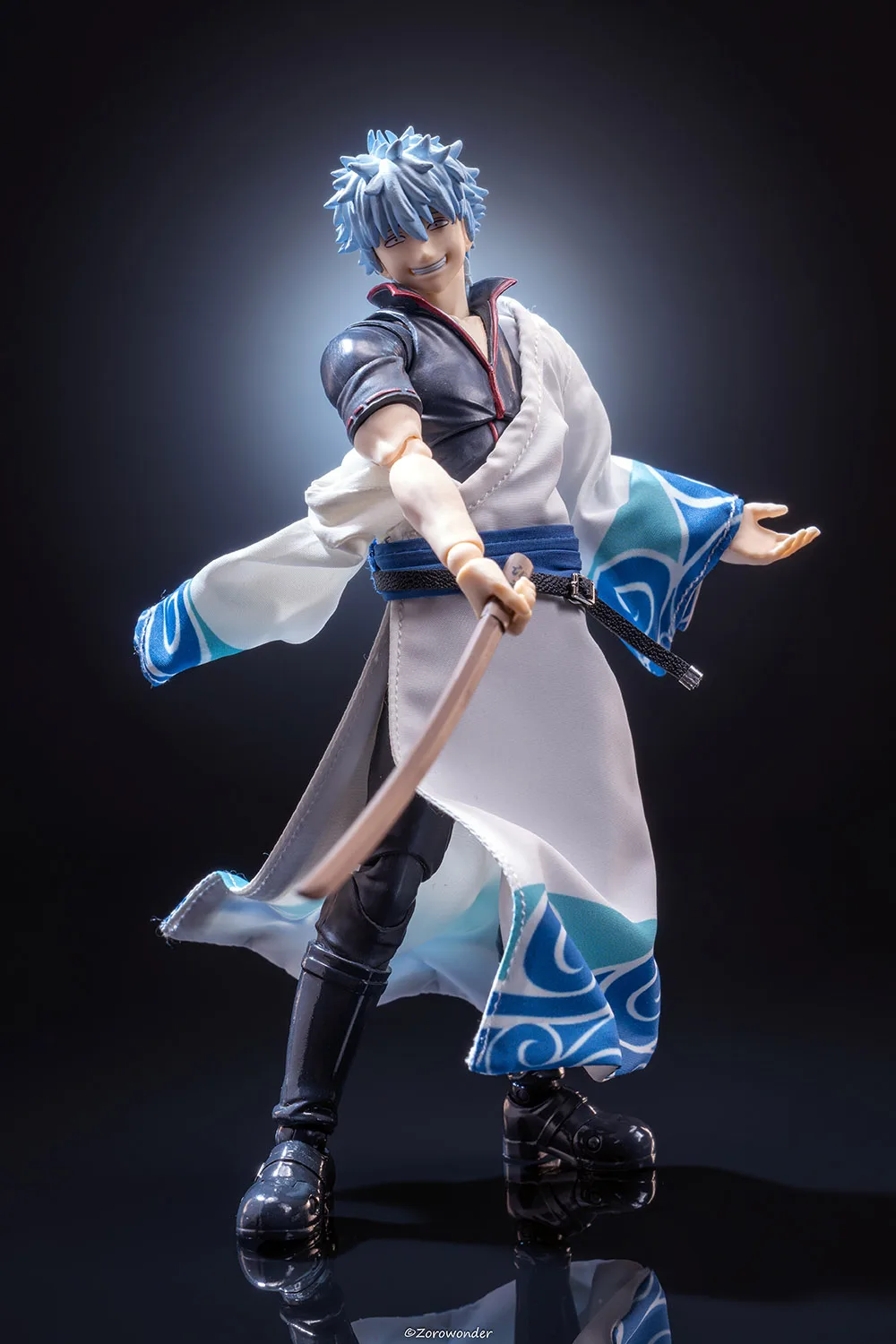 Фото 【Только одежда】shf 1/12, японское аниме GINTAMA Sakata Gintoki, халат с одним рукавом, одежда для 6-дюймовой экшн-фигурки, модель игрушки №4