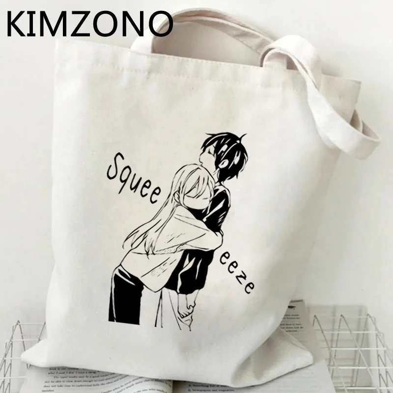 

Horimiya shopping bag shopper tote reusable recycle bag bolsa shopper bag bolsa compra reusable sacolas