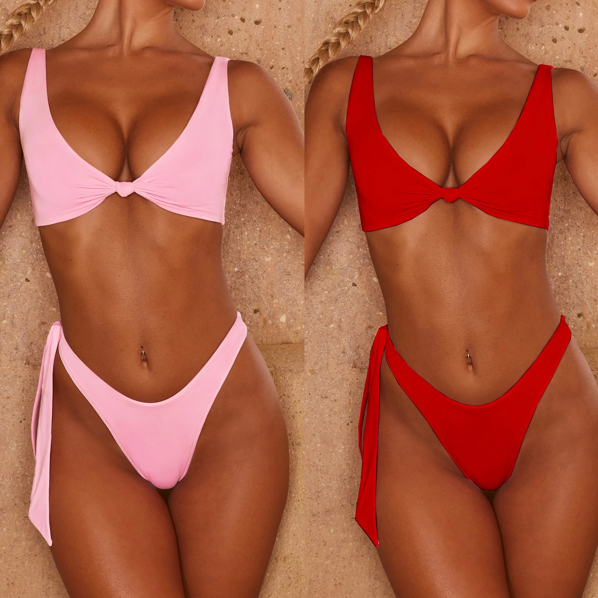 

Bikini 2022 Solid Swimsuit Women Swimwear Push Up Bikini Set Patchwork Biquini Brazilian Summer Beach Bathing Suit Swim Wear