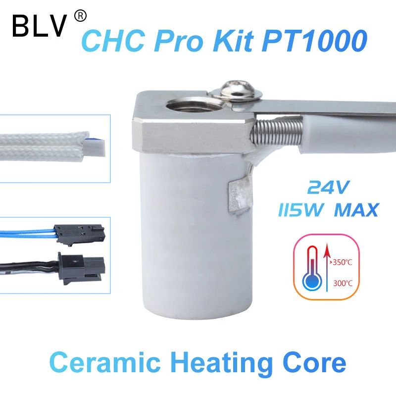 BLV 115W High Power CHC Pro Kit PT1000 ceramic heating core quick heating for ender 3 volcano hotend CR10 mk3s blv BLV 115W High Power CHC Pro Kit PT1000 ceramic heating core quick heating for ender 3 volcano hotend CR10 mk3s blv