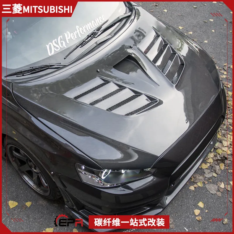 Фото Подходит для Mitsubishi Evolution EVO10 Yishen X, модифицированный капот двигателя Varis из углеродного волокна №1