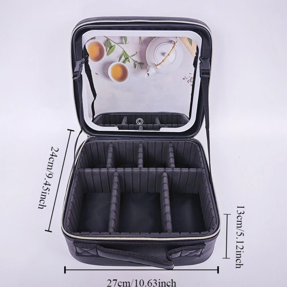 Портативный Косметичка С Перезаряжаемой Подсветкой И 3-ступенчатыми Настройками