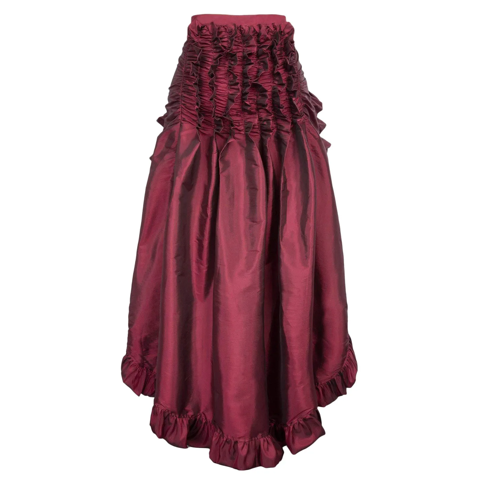 Юбка в стиле стимпанк средневековая юбка с высокой талией кружевными оборками из