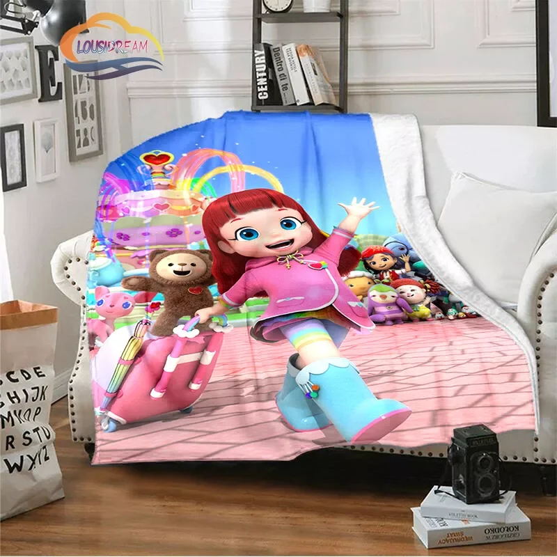 

NEW2023 3Dcartoon series Rainbow Ruby Children's blanket Lulu and bear blanket Intelligence and adventure blanket Animation