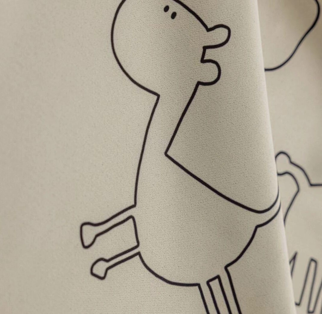 Занавески WPKIRA с мультяшными животными для мальчиков