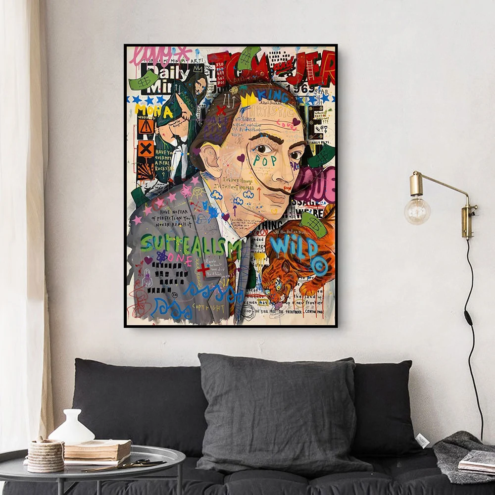 Настенный постер с изображением уличных граффити абстрактная сказочная певица