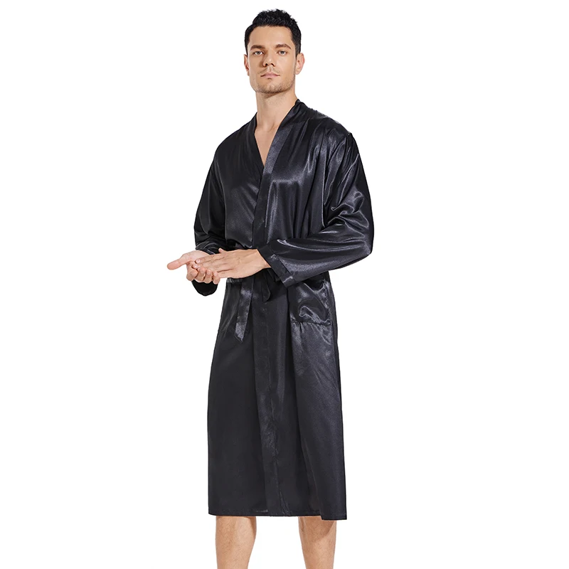 Индивидуальный Атласный халат мужское женское кимоно для пары индивидуальное