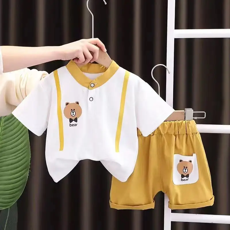 

Baby Summer Clothes 2023 New Childrens Set Baby Super Cute Korean Summer Clothing Boys Fashion Trend Kids Outfits