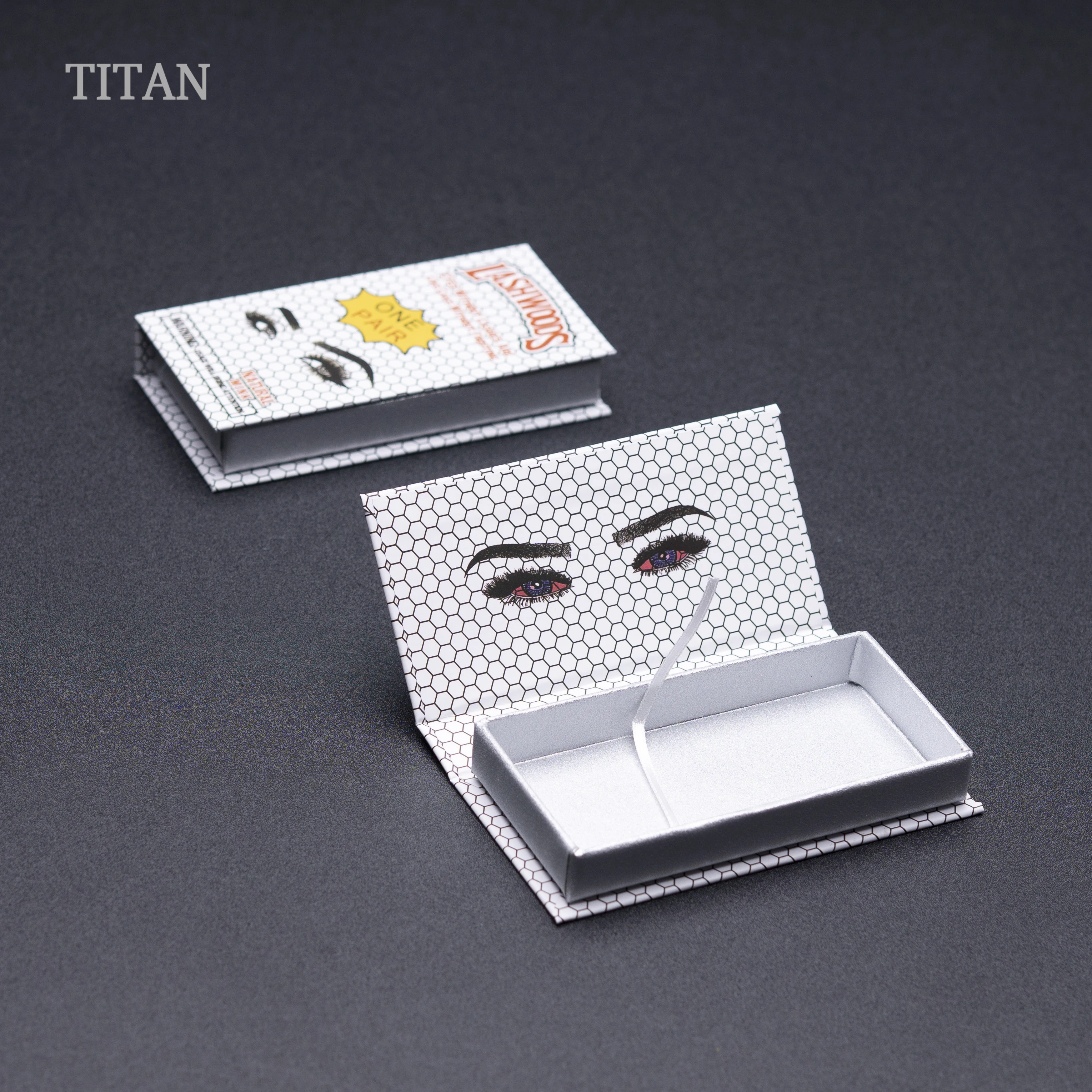 

Картонные коробки для хранения накладных ресниц с лотками, оптовая продажа, сотовая DIY упаковка для вспышки, коробка с пользовательским лог...