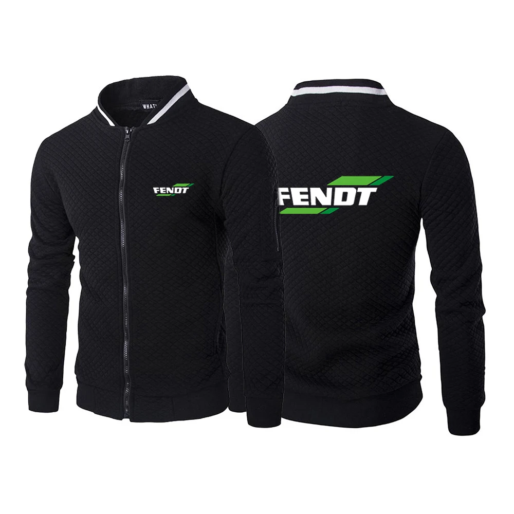 

FENDT 2023 Men Hoodies Sweatshirt Spring and Autumn new style Solid Color Jacket High-quality Leisure comfort Zipper coats tops