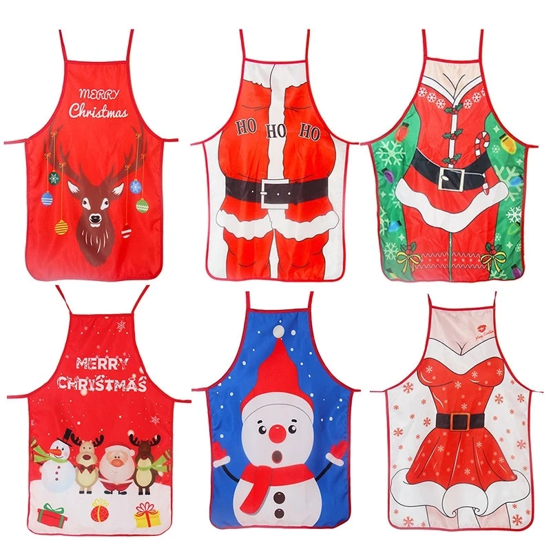 

1pcs Merry Christmas Apron Happy New Year Ornaments Christmas Gift Christmas Decorations for Home Xmas Decor Natal Navidad 2021