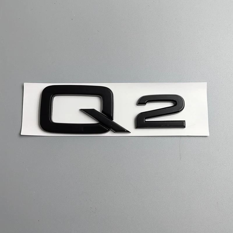 

3D ABS глянцевый черный логотип Q2 Q3 Q8 Q7 Q5 эмблема значок клейкая табличка с буквами автомобильная наклейка