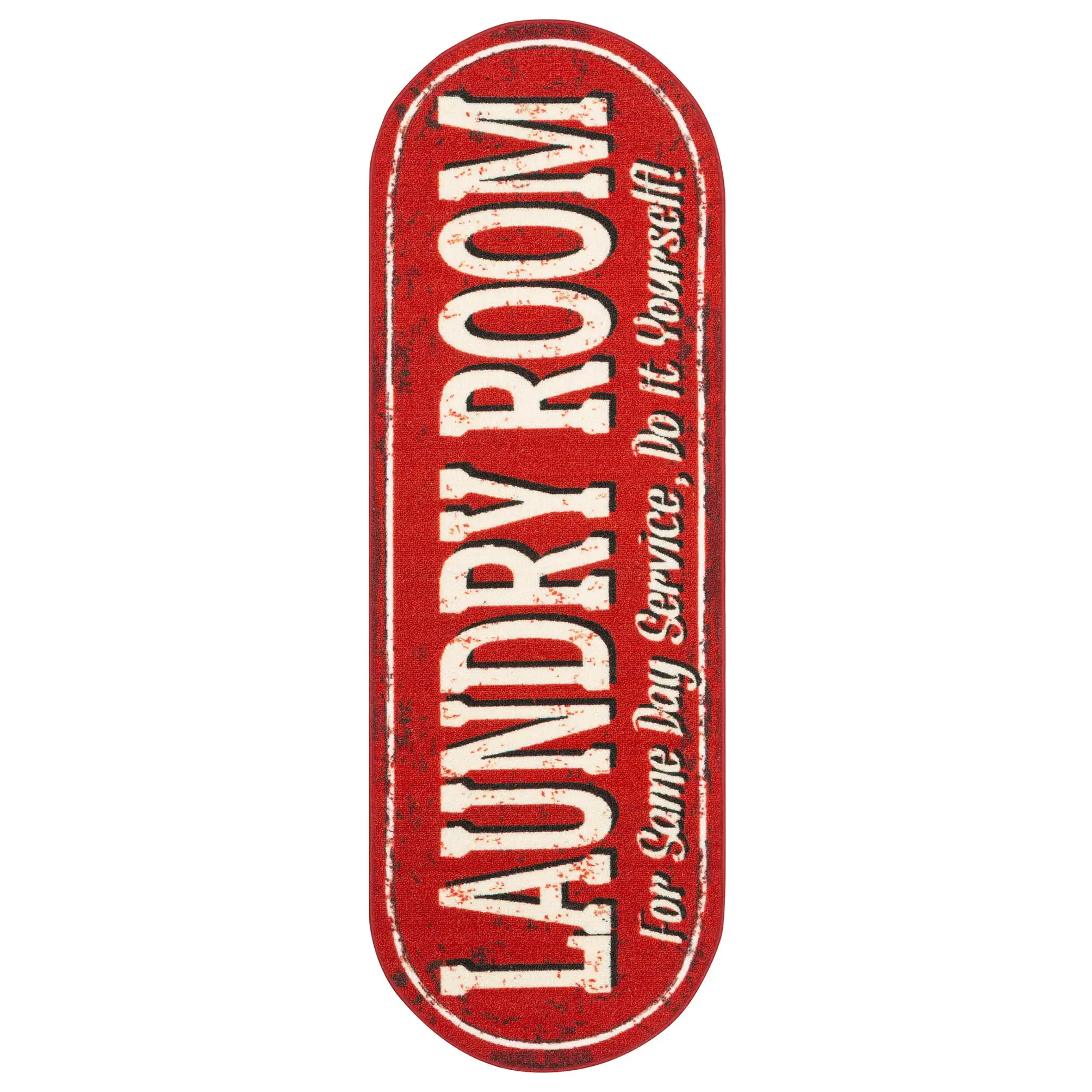 

Нескользящий прорезиненный коврик для стирки белья с текстом 2x5, овальный красный коврик для стирки 20x59 дюймов