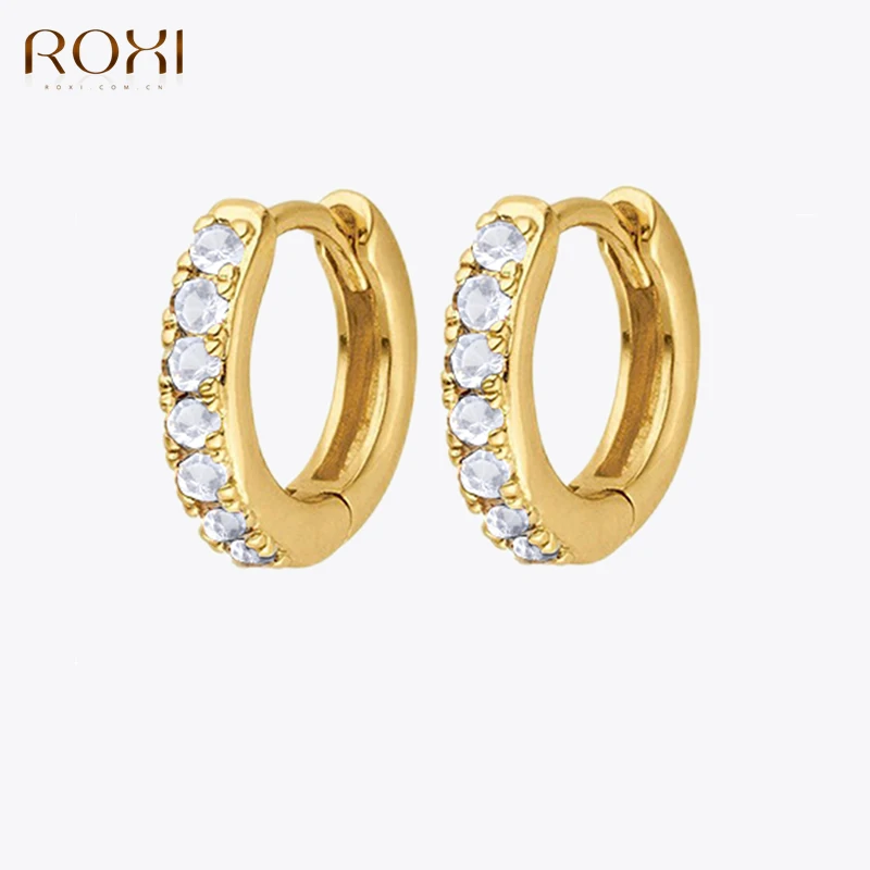 Серьги-кольца ROXI медные женские небольшие Разноцветные Украшения для пирсинга в