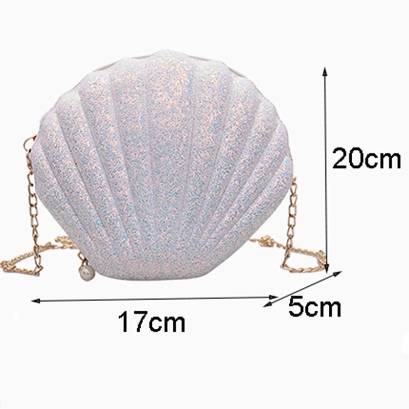 Новые модные цепи сумки через плечо маленькая сумочка в форме ракушки с