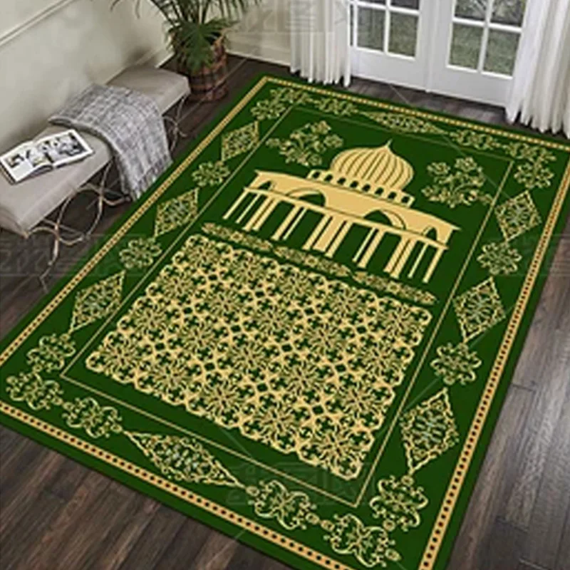 

Мусульманское фланелевое одеяло Qibla, одеяло для поклонения, исламское Молитвенное одеяло, многоцветное прямоугольное Молитвенное одеяло н...
