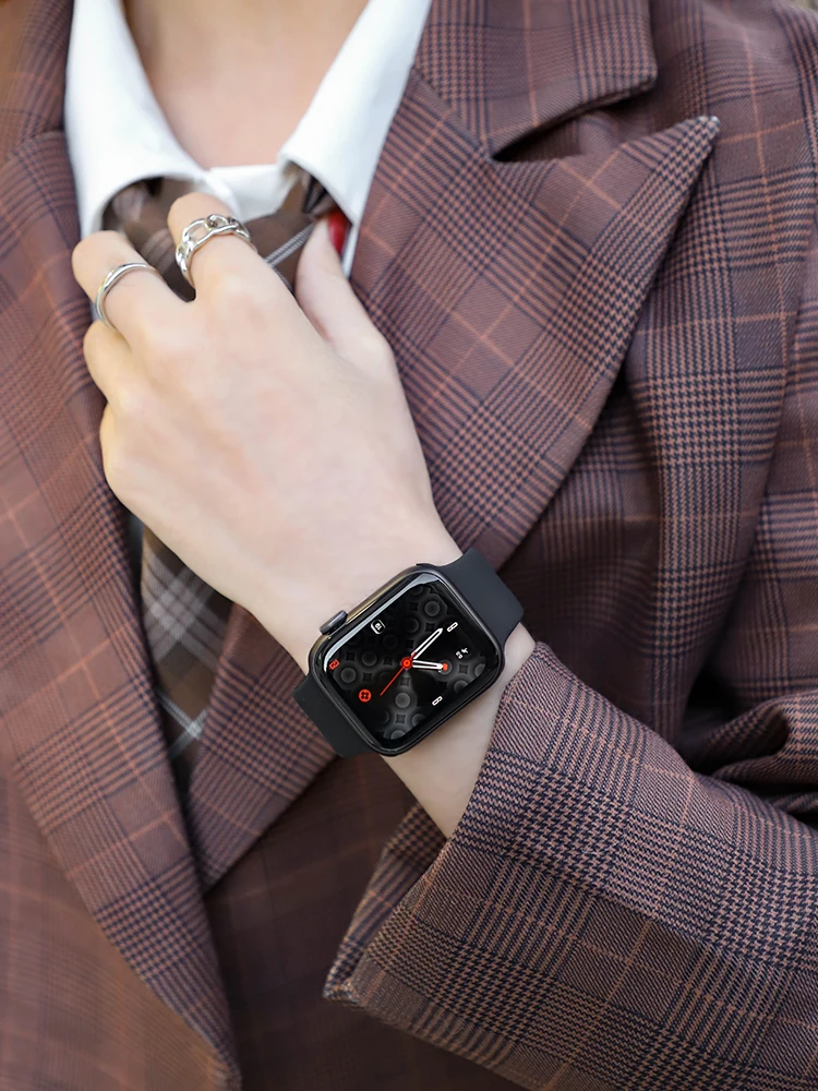 Silicone Strap For Apple Watch Band 44mm 45mm 40mm 38mm Watchband Apple Watch Bracelet Correa Iwatch Series 6 Se 5 3 7 8 Ultra