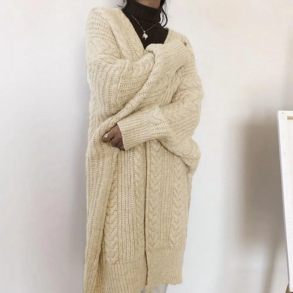 

Женский свитер, пальто, стильный женский текстурный свитер с узором, пальто, теплая верхняя одежда с открытой передней частью, кардиган для осени и зимы, уличная одежда