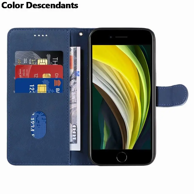 6 6S Чехол-книжка для iPhone 8 7 чехол-книжка бумажник кожаный чехол 7Plus 8plus Plus с