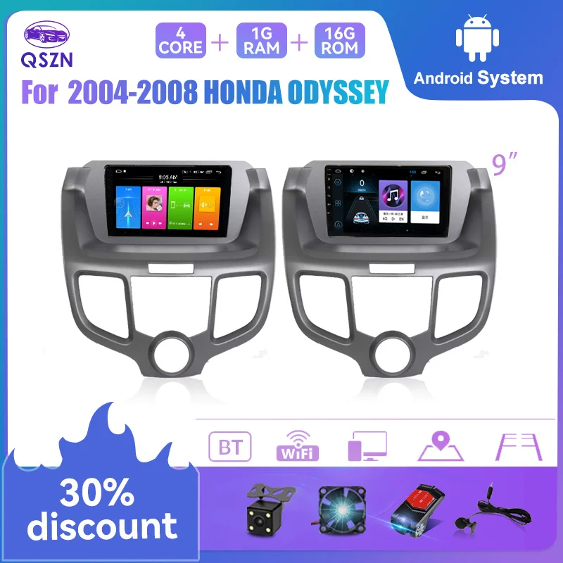 

Автомагнитола QSZN 4G Android 11 Carplay для Honda Odyssey 2004-2008 мультимедийный плеер с GPS-навигацией Авторадио Стерео 2din без DVD