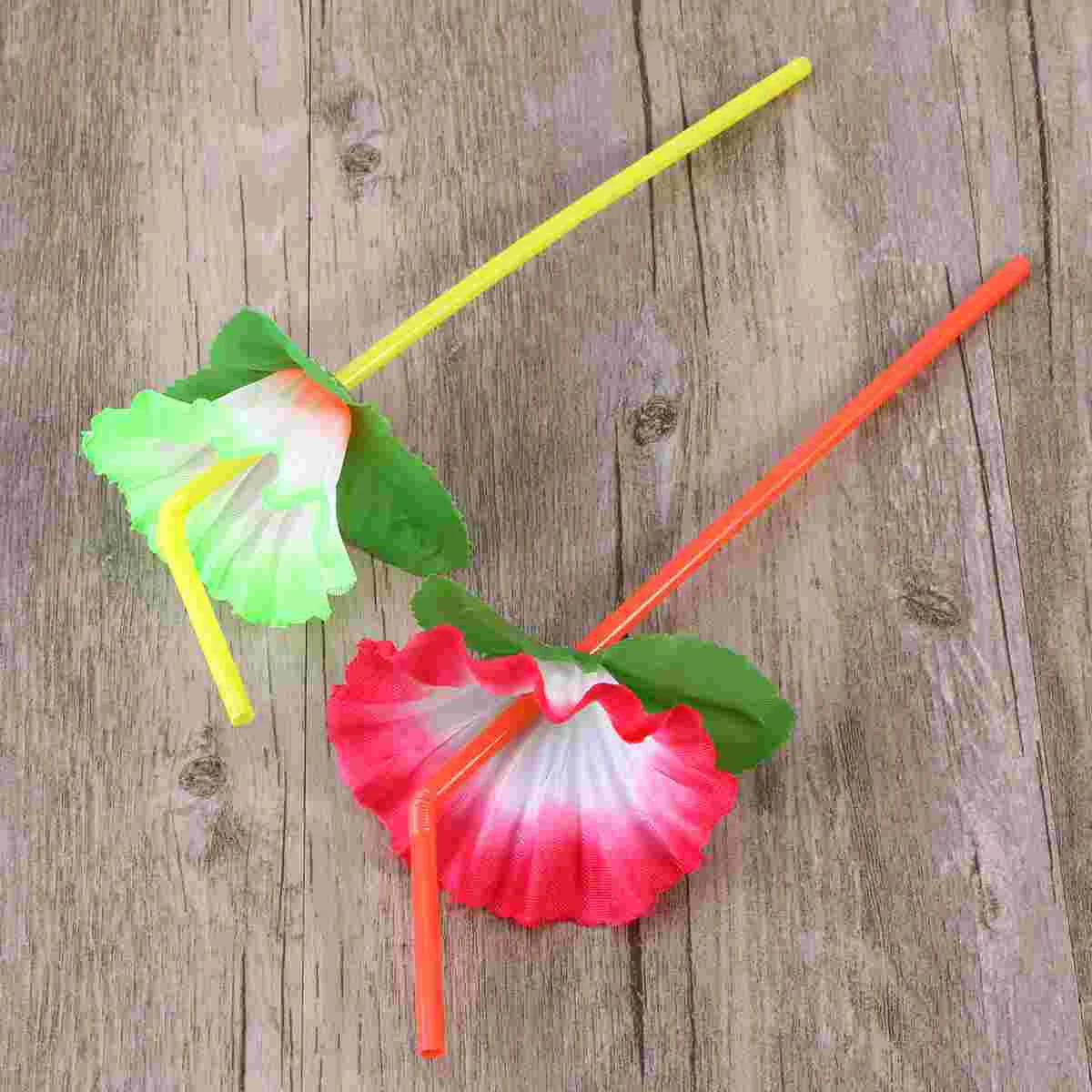 

Straws Flower Flowers Umbrellas Luau Cocktail Umbrella Hawaiian Tropical Floral