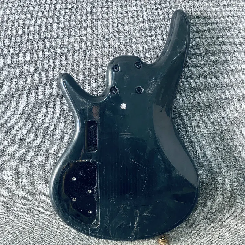 HB823 черный цвет активный электрический бас в массиве древесины с трещинами для