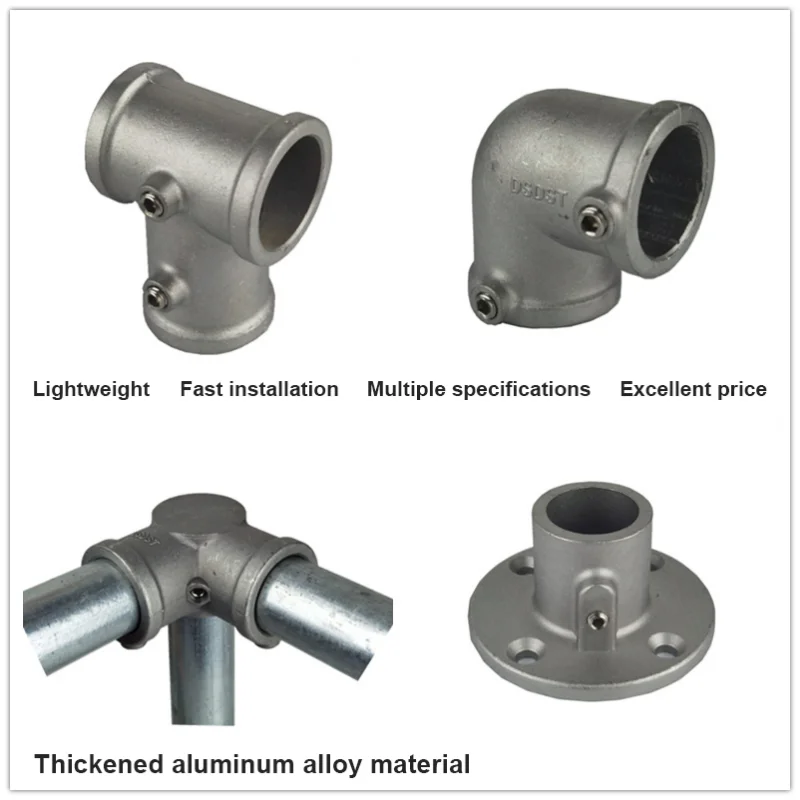 

Tube Base Parts Steel Fastener Three-dimensional Elbow Tee Flat Alloy Fitting Connection 25mm/32mm Aluminum Shelf Connector