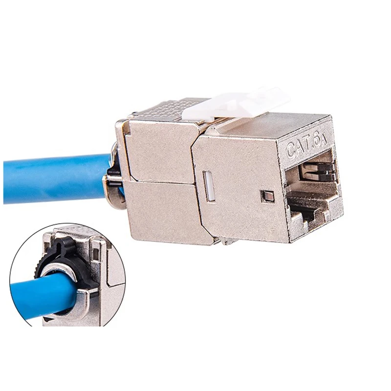 Linkwylan KJ39 RJ45 Cat6A тонкий разъем Keystone Jack Сетевой экранированный Соединитель с