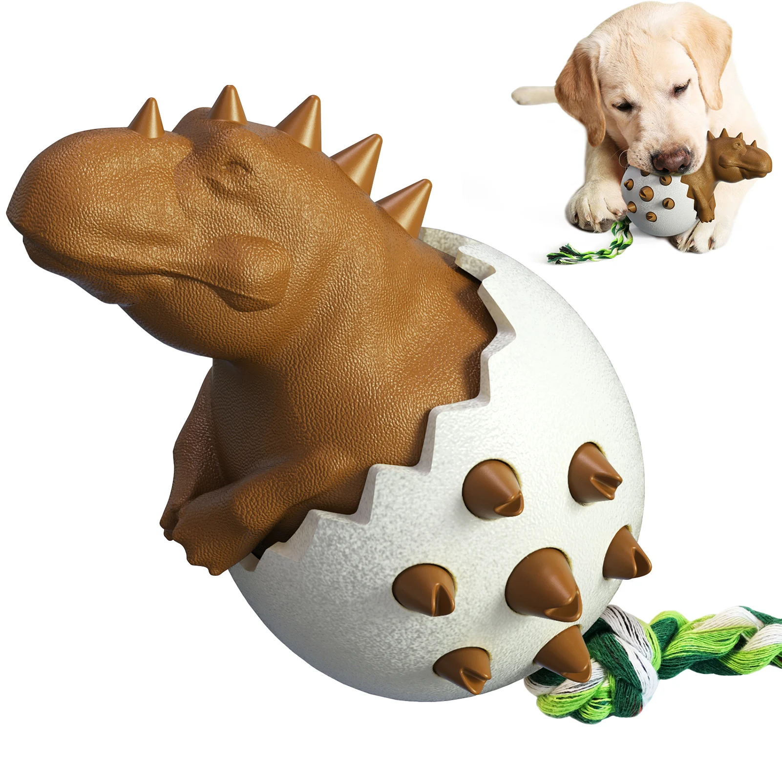

Dog Chew Toys For Aggressive Chewers Dinosaur Egg Dog Interactive Toys Dog Toys For Small And Medium Dogs To Clean Teeth And