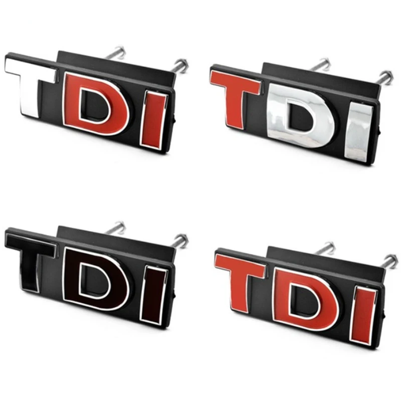 

New 1pcs Metal TDI Car Grill Stickers Badge Net Logo Letter Auto Emblem Badge Car Styling for Volkswagen Golf Passat Lamando