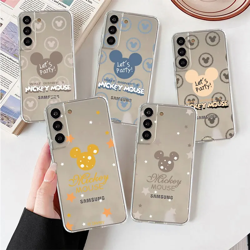 

Clear Case For Samsung Galaxy S22 S20 FE S21 S10 S9 Plus Note 20 Ultra 10 Lite 9 8 Soft Phone Shell Cartoon Mkckey Mouse