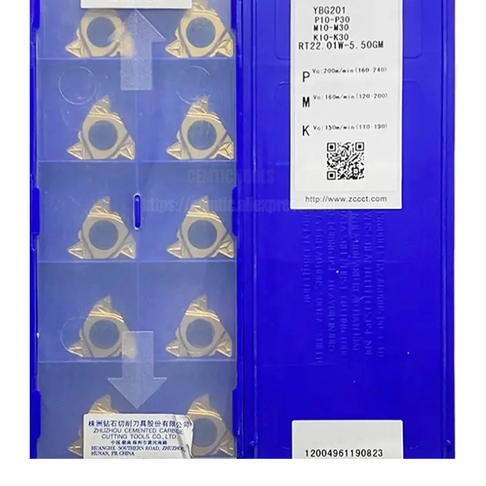 RT22.01W-5.50GM ZCC Твердосплавная вставка Режущие инструменты с резьбой для стали